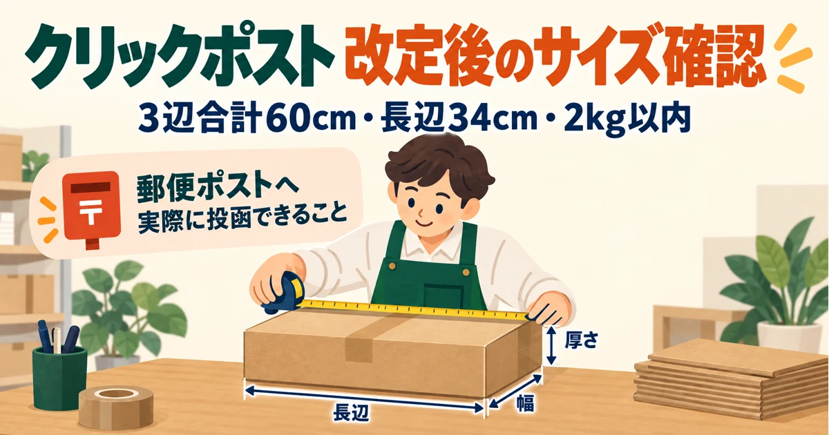 Click Post's 3 cm Thickness Guidance: Current Size and Drop-Off Rules