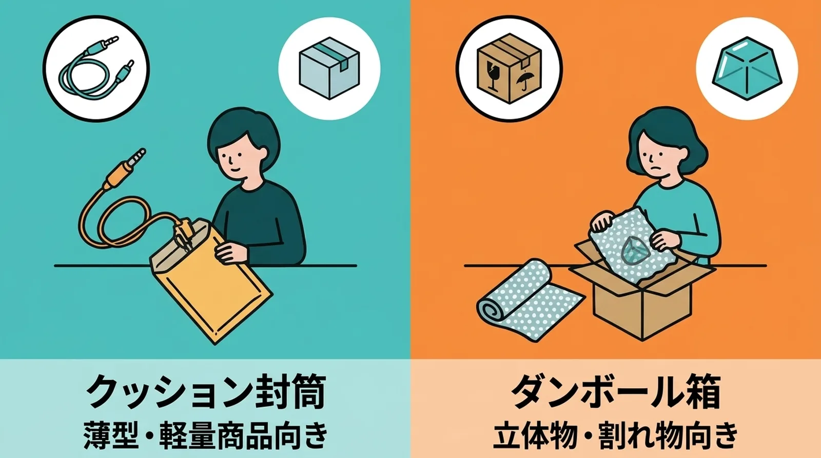 Costo dei materiali di imballaggio per spedizione. Busta 30 yen più sacchetto OPP 3 yen più nastro 2 yen portano già il totale a 35 yen prima della tariffa postale.