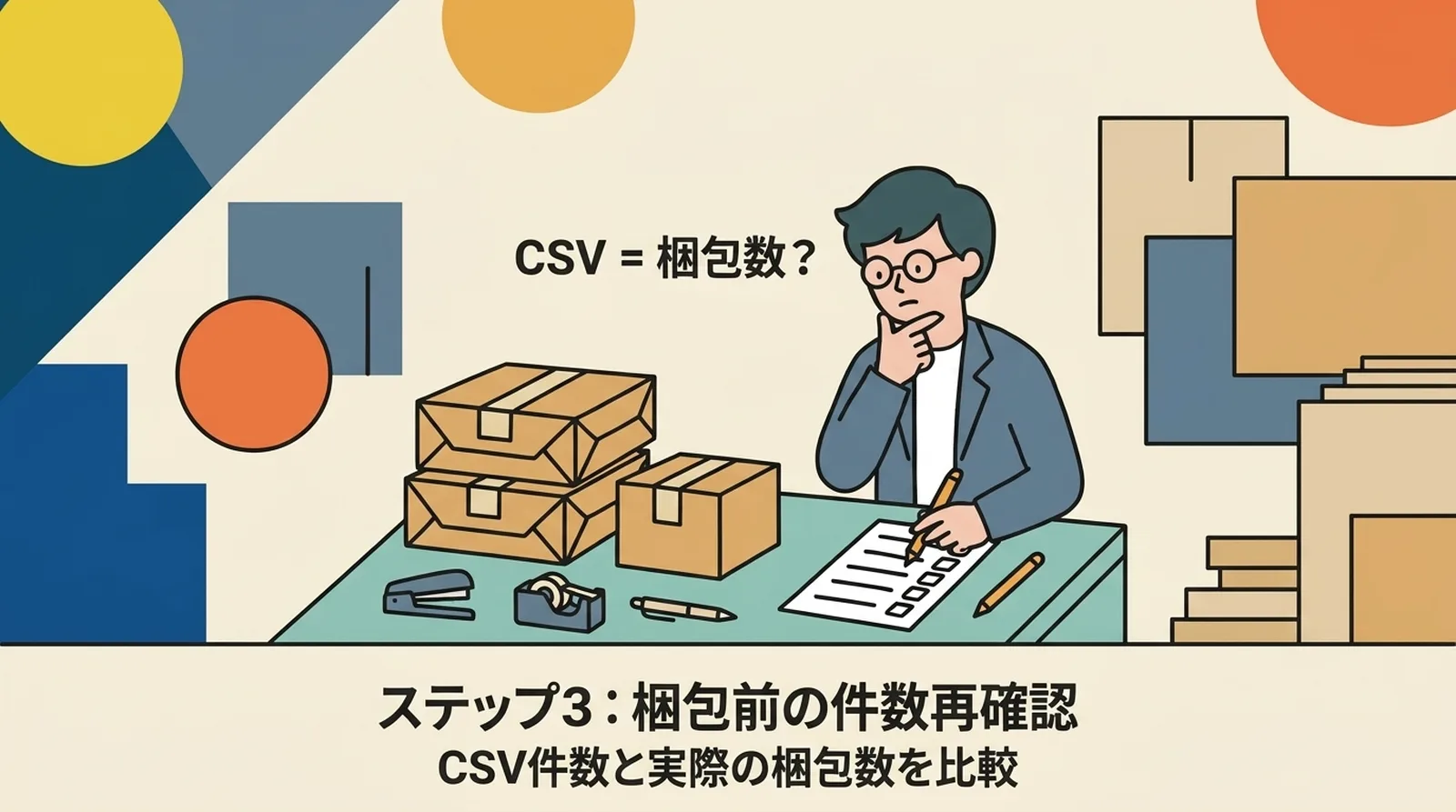 Subito prima dell'imballaggio, confronta il conteggio attuale degli ordini su Shopify con il conteggio del CSV e fermati se sono diversi.