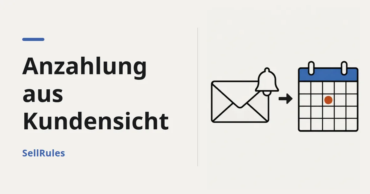 Anzahlung aus Kundensicht | Texte auf Produktseite, im Checkout und in den Restzahlungs-E-Mails