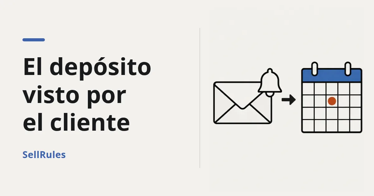 El depósito visto por el cliente | Textos de la página de producto, el checkout y los correos del saldo