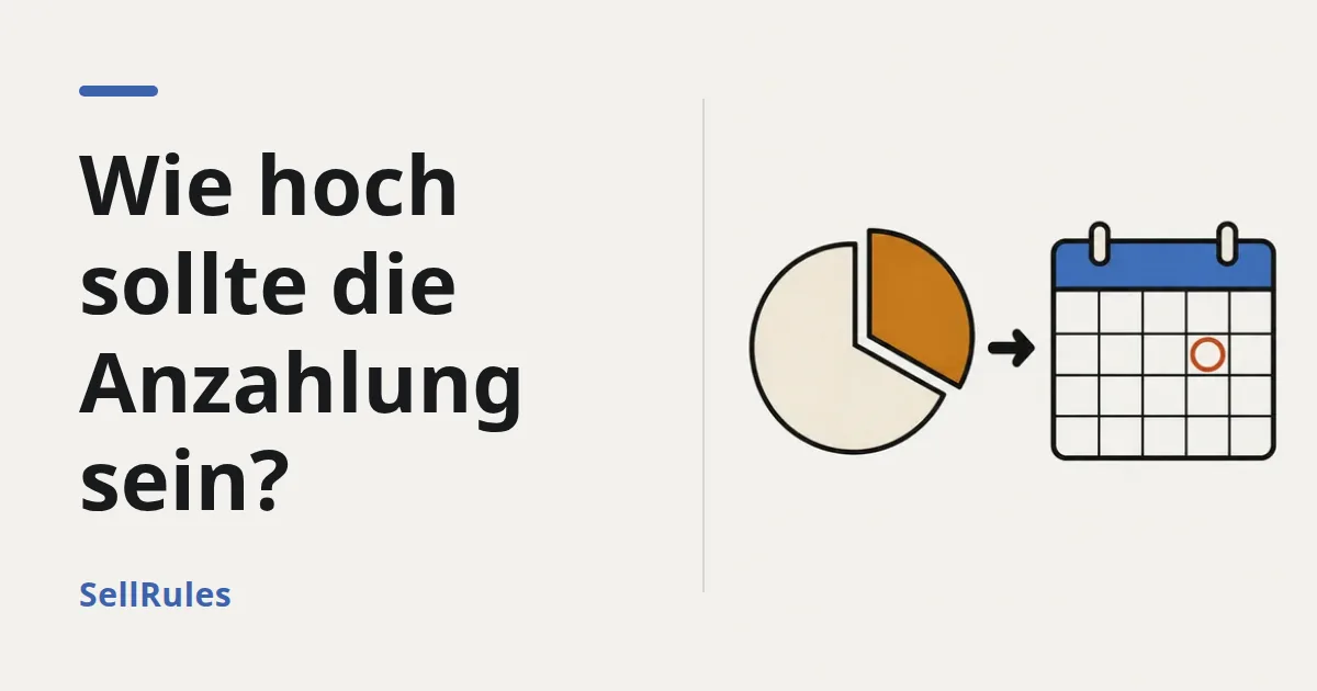 Wie hoch die Anzahlung, wann der Restbetrag? | Nach Preis und Zeit bis zum Versand entscheiden