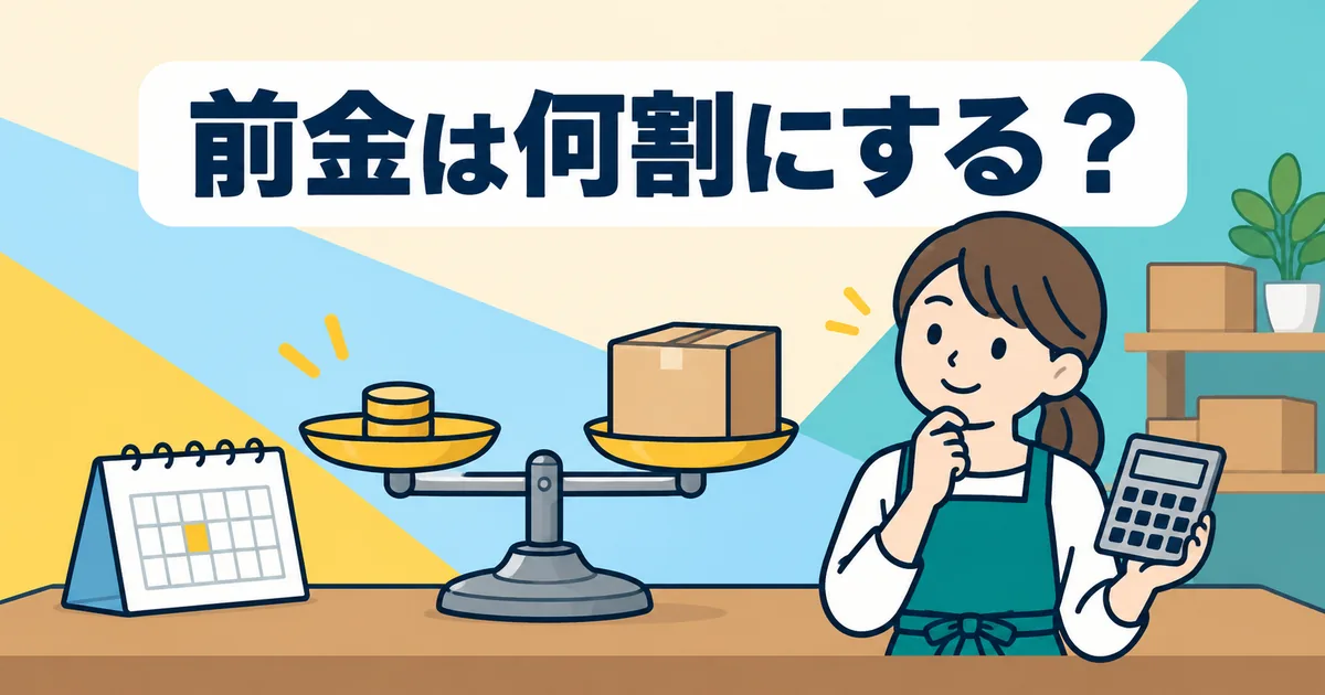 前金の割合と残金の請求日の決め方｜商品の価格と発売までの期間で考える