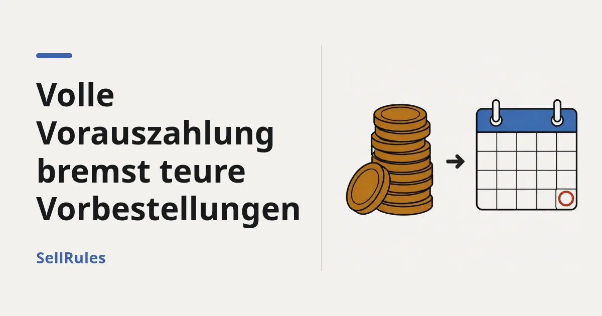 Je teurer, desto weniger Vorbestellungen? | Warum die volle Vorauszahlung vom Kauf abhält