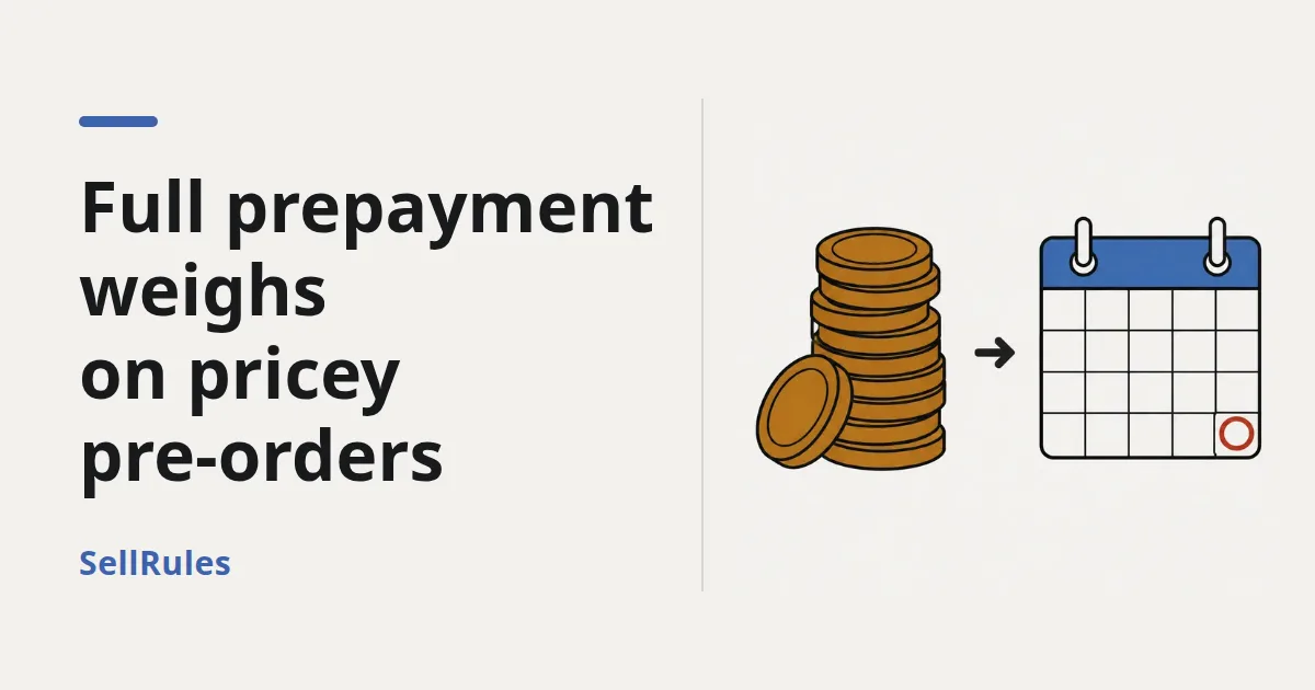 Why do expensive items get fewer pre-orders? | How paying in full up front makes customers hesitate