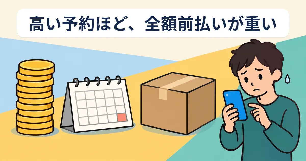 高い商品ほど予約が入らない？｜全額前払いが購入をためらわせる理由