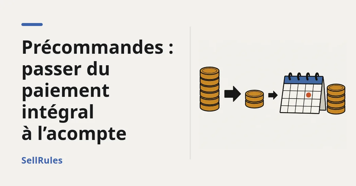 Passer des précommandes Shopify payées en totalité à l'acompte | Commandes en cours et étapes Pro