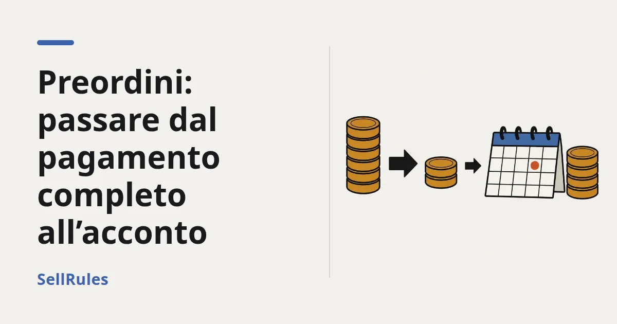 Passare i preordini Shopify dal pagamento completo all'acconto | Ordini in corso e passaggi Pro