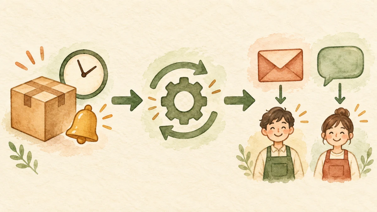 Come un trigger di SellRules passa da Shopify Flow e arriva allo staff via email interna o Slack