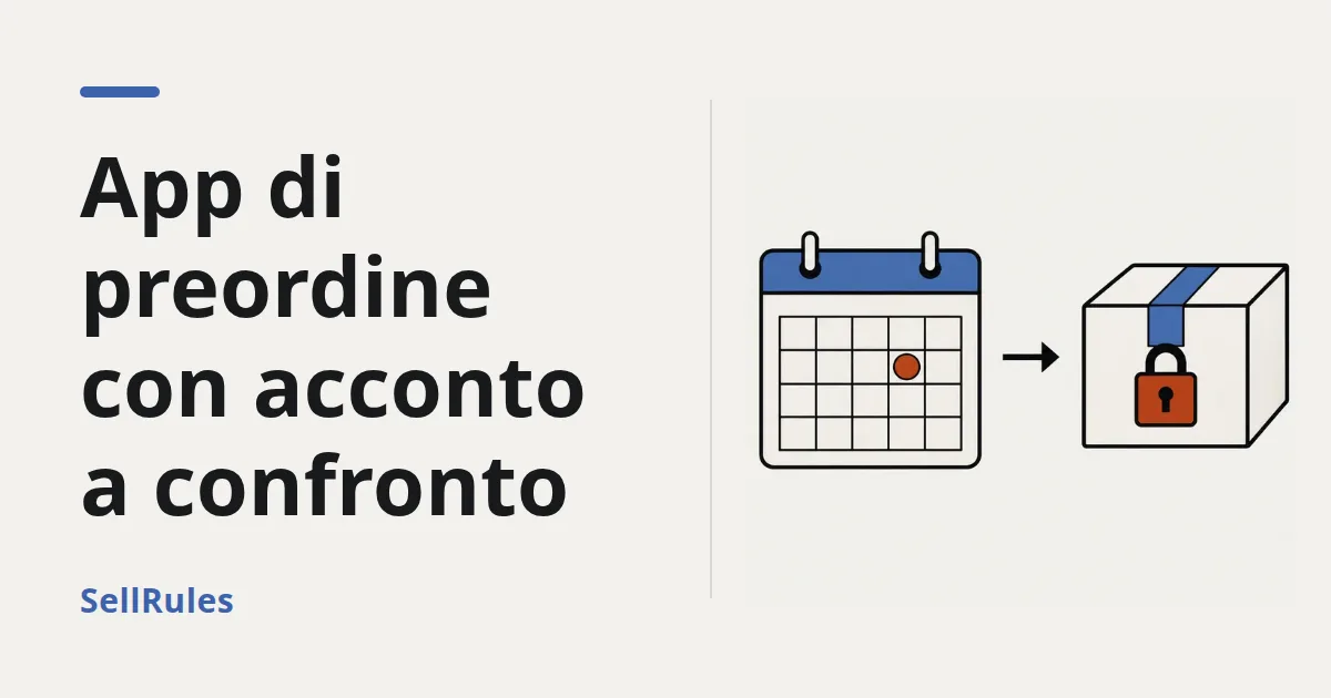 App di preordine Shopify con acconto: 6 app a confronto su incasso del saldo e addebiti non riusciti