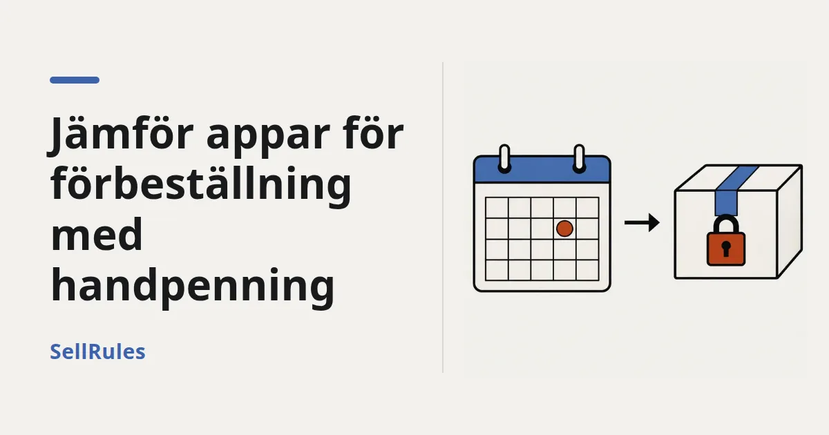 Shopify-appar för förbeställning med handpenning: 6 appar jämförda på restbetalning och misslyckade debiteringar