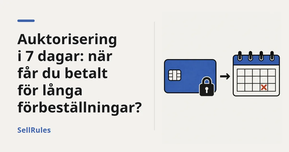 När ska du ta betalt för förbeställningar i Shopify? | Auktoriseringens 7 dagar och tiden till leverans