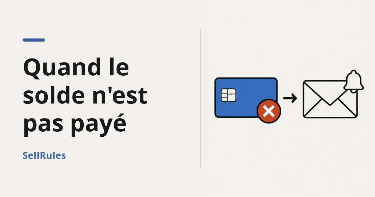 Solde de précommande impayé : que faire après un échec d'encaissement, du paiement à l'annulation