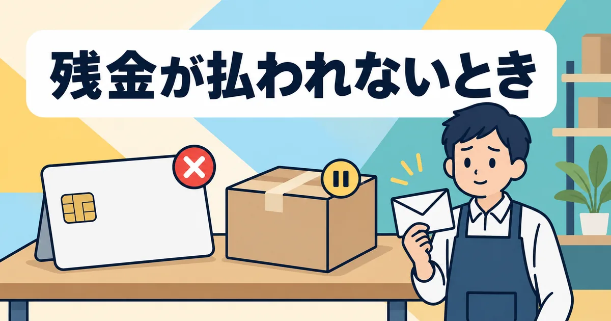 予約の残金が支払われないとき｜回収失敗から支払い・取消までの対応