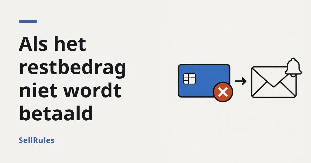 Restbedrag van een pre-order niet betaald? Wat je doet na een mislukte incasso, van betaling tot annulering