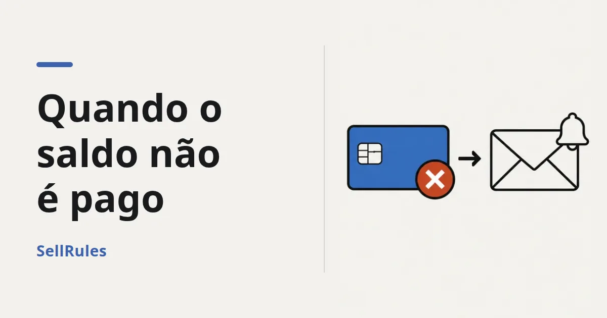 Saldo da pré-venda não pago? O que fazer depois de uma falha na cobrança, do pagamento ao cancelamento