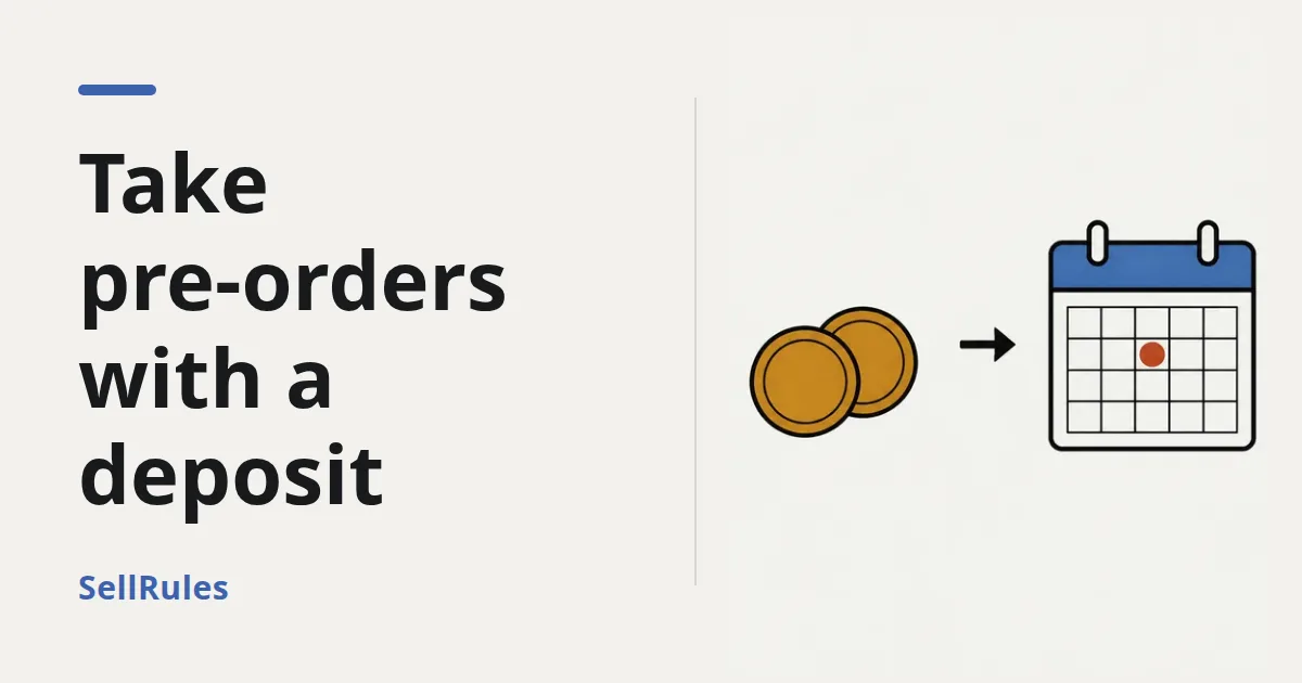 Take a deposit on Shopify pre-orders | How to charge a deposit now and the balance later