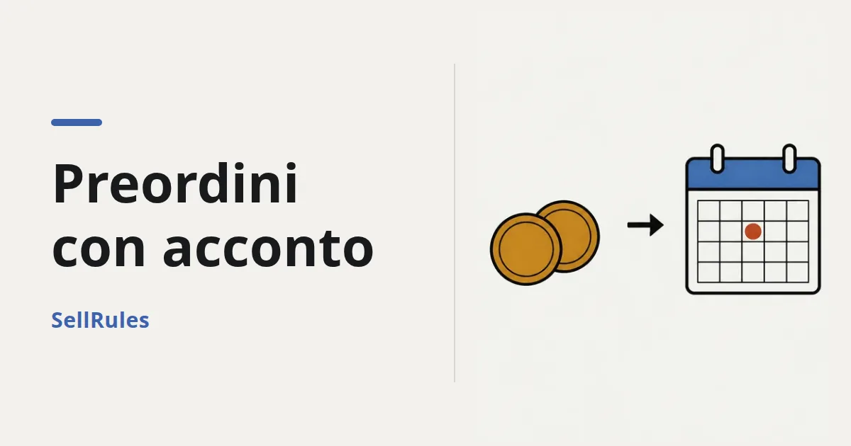 Acconto nei preordini Shopify | Come far pagare prima l'acconto e poi il saldo